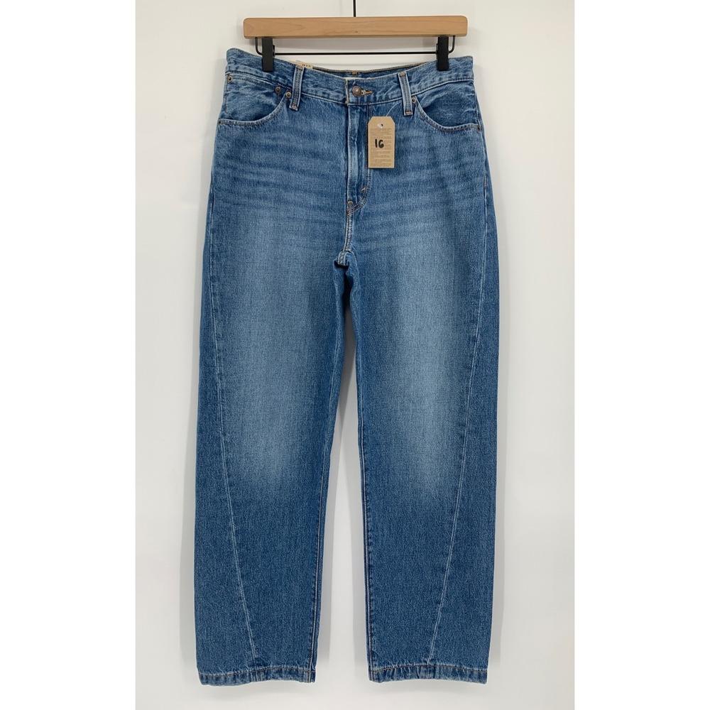 Levis Wide Leg Jeans Womens 29 Blue 94 Baggy Medium Wash Denim Pants NEW